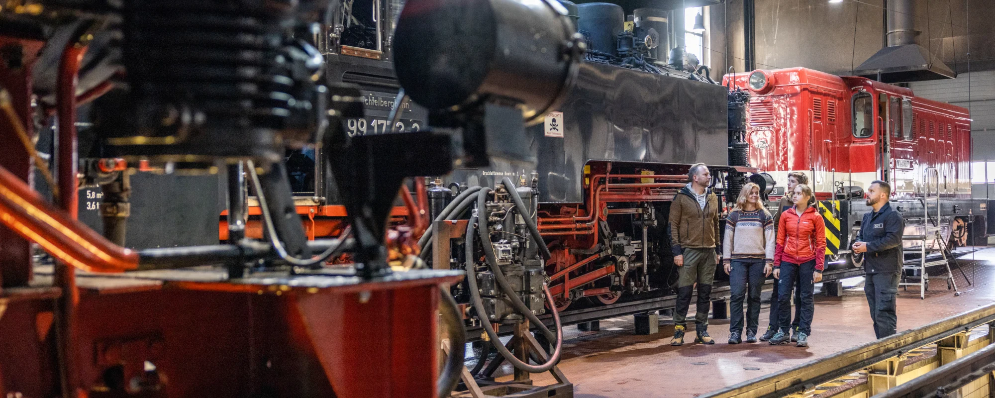Werkstattf&uuml;hrung bei der Fichtelbergbahn
