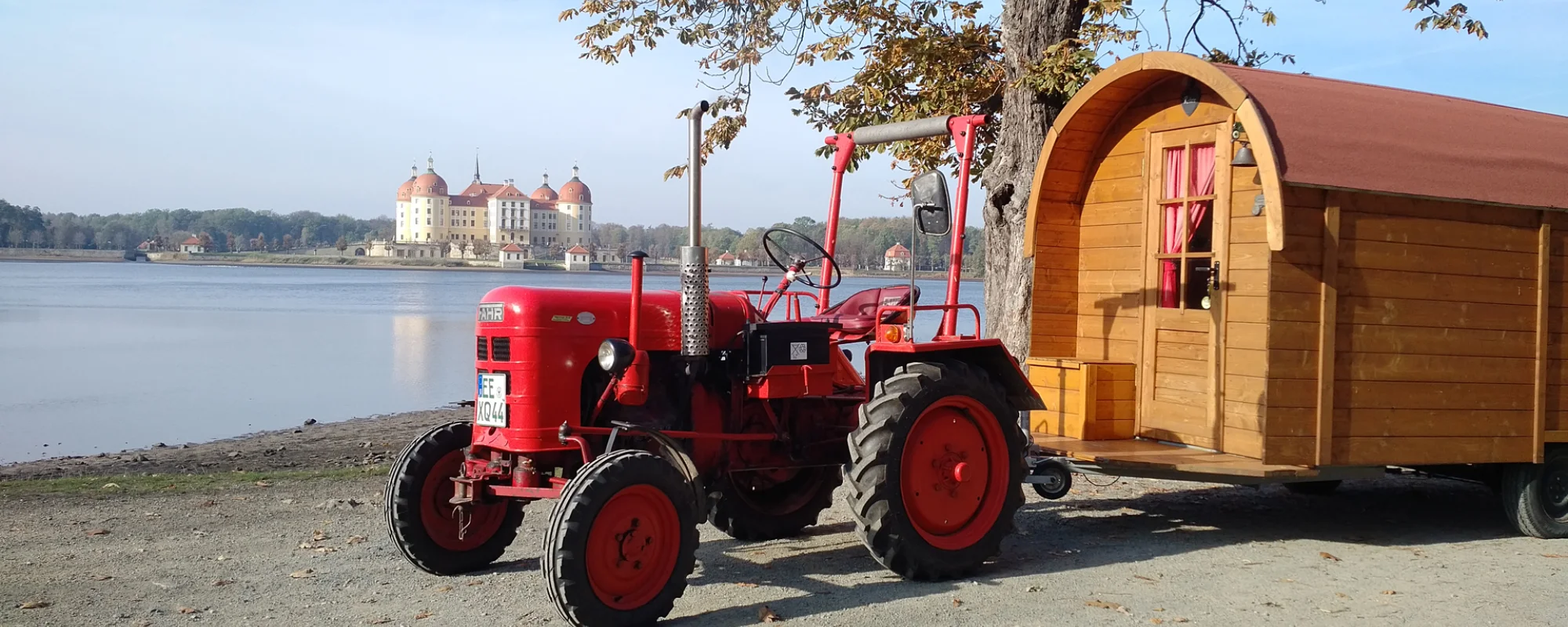 Hochseilgarten Moritzburg und Sch&auml;ferwagenurlaub mit historischem Traktor